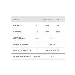 Groupe électrogène industriel triphasé 2295 kVA - GTW-2295 T5 - 50 Hz - Diesel - Mitsubishi - Genelec