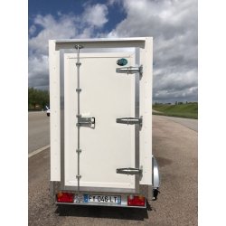 Remorque frigorifique double essieu 1300 kg - RAPHA 19 - dimensions 2m42x1m28x1m70 - température 0 à 5°C