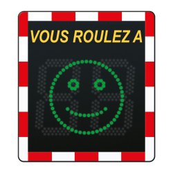 Radar pédagogique Viasis Lite EP/230V - affichage LED haute visibilité et alimentation par éclairage public