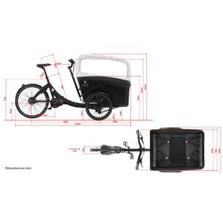Triporteur électrique - Triobike Boxter Air II avec moteur Bafang M400 et capacité de 280 litres
