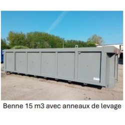 Benne amovible TANKER - Volume de 8 à 15 m³ - Acier S235 - Fabrication NF R 17-108