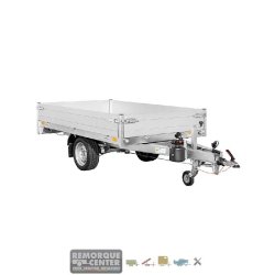 Remorque Benne SARIS - 256x150 cm - PTAC : 1500 kg - 1 Essieu - Freinée - Référence K1 256 150 1500 1