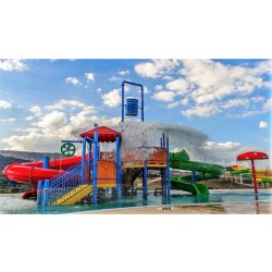 Structure de jeux aquatiques - ARWAPS5A - 17x13 m - Hauteur 9 m - Toboggans 2,4 m
