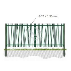 Clôture grillagée Exotic - MRT - hauteur 925 à 1525 mm - fil galvanisé plastifié Ø 5,00 mm