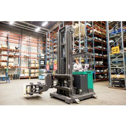 Chariot tri-directionnel Mitsubishi THD13-15N3 - pour allées étroites et stockage haute densité