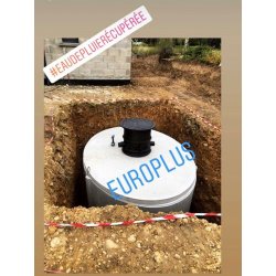 Cuve béton 7500 litres avec filtre intégré   rehausse   entrée et sortie