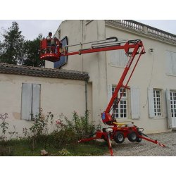 Nacelle araignée semi-automotrice transportable tout terrain ultra-polyvalente - Leguan 125 - Hauteur de travail 12.50m - Déport maxi 6.50m
