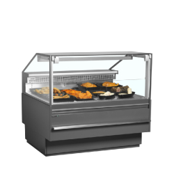 Vitrine réfrigérée SOCA - vitrage anti-buée, éclairage LED, plan de travail 900mm - Réf : SOCA12590A