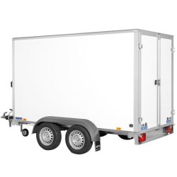 FW2700 - Remorque fourgon en bois Saris - 2700 kg - double essieu et freiné