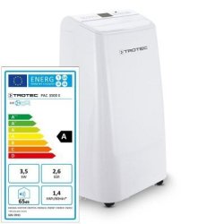 PAC 3500 E - Climatiseur monobloc programmable - Trotec - 3,5 kW pour pièces jusqu'à 45 m² - Classe énergétique A