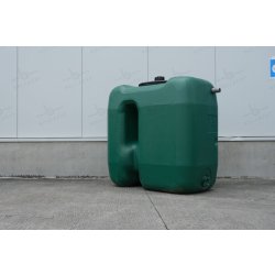 Cuve à eau de pluie rectangulaire aérienne - jumelable - 1000 litres - en PE durable et résistante aux UV