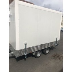 Remorque frigorifique double essieu 2x1800kg - Rapha 22 - PTAC 3500kg - Dimensions intérieures 3,94m x 2m x 1,90m