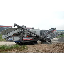 Concasseur mobile sur chenille en carrière et sur chantier 200 t/h