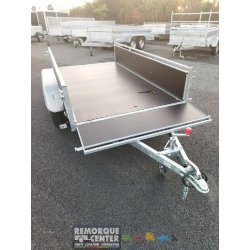 Remorque LIDER côtés bois - 2 essieux - PTAC : 750kg - 250 x 132 cm - Référence 39450/43450