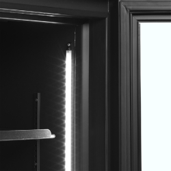 Vitrine réfrigérée noire FSC1200H BLACK - 2 portes  TEFCOLD