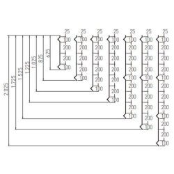 Eco plus - clôture grillagée - mrt - hauteur 625 à 2025 mm