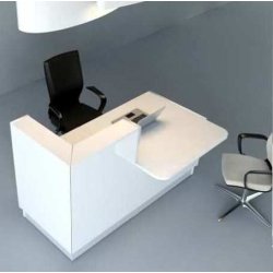 Banque d'accueil ligna en verre laque, design