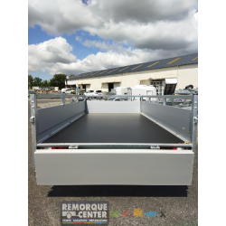 Remorque freinée aluminium - McAluPro - DV135 - 1 essieu freiné - PTAC : 1350 kg - 255 x 133 cm - référence MP 255 133 1350 1