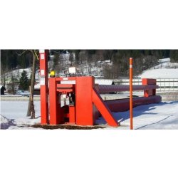 Barrière anti-voiture bélier Frontier Pitts Terra ATBB 80 - traitée anti-rouille, version automatique ou manuelle, pour sites à haut risque d'intrusion