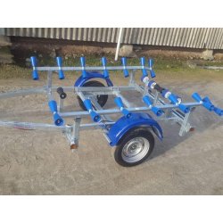 Remorque porte-bateau pneumatique multirouleaux - SW345 - PTAC : 500 kg - 1 essieu - Sun Way - Reference SW345Pn12