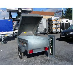 Remorque sans frein avec plaque minéralogique pour petits transports, du bricolage ou des départs en vacances - daxara 127 te