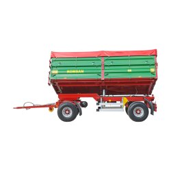 R 100 csga benne agricole à double essieu - romsan - capacité de 10000 kg