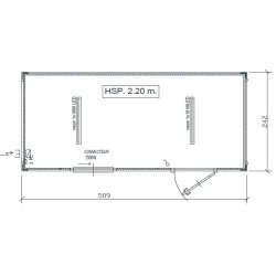 Bungalow de chantier standard 12 m² - L.5.09m x l.2.42m - 5M STANDARD - solide et bien isolé