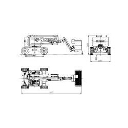 GTBZ14JE Nacelle articulée - XCMG - Charge max. 230kg - Châssis hydraulique avec pneus tout-terrain en option