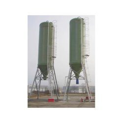 Silo industriel sur pieds écartés - châssis galvanisé à 4 pieds - boulonnerie en acier galvanisé - capacité jusqu'à 200 m3