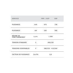 GTW-670 T5 Triphasé - Groupe électrogène industriel 680 kVA 50 Hz - Genelec - Moteur Mitsubishi