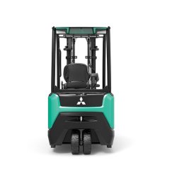 Location courte durée - Chariot élévateur électrique Mitsubishi 1400 kg - 3 roues 48V - Entrepôts petites tailles et allées étroites - EDIA EM FB14ANT