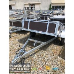 Remorque en Bois LIDER - 39440 - 201x133x40 cm - PTAC : 500/750 kg - Bricolage, Jardinage, Déménagement