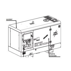 Groupe électrogène diesel MOSA GE 15 YSX - Triphasé 14 kVA - Super insonorisé avec réservoir 55L et autonomie 21h