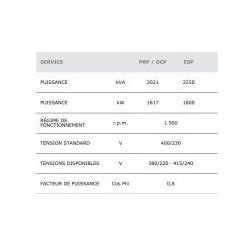 GTW-2030 T5 - Groupe électrogène industriel 2033 kVA triphasé 50 Hz - Mitsubishi/Mecc Alte