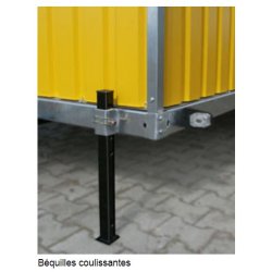 Remorque abri de chantier à 1 essieu non freiné, PTC 750 kg PV 490 kg - ECIM - Réf. AC 35 TA 075 SF