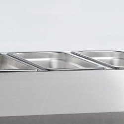 Vitrine réfrigérée GN1/3 GVC38-200 Inox L2000mm 33603 TEFCOLD