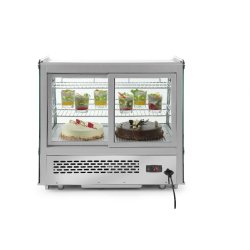 Vitrine réfrigérée de présentation pâtisserie positive 120L HENDI