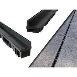 Kit caniveau à fente - Drainage esthétique et discret - Haute qualité en plastique renforcé - Garantie 2 ans