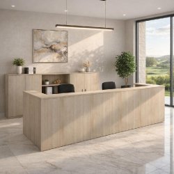 Banque d'accueil 2 personnes delta first - MOBEL LINEA - 284, acacia clair