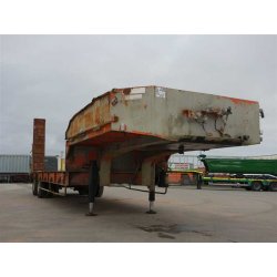 Remorque porte-engins KAISER - Référence 1073 - Semi-remorque 32T avec élargisseurs et rampes hydrauliques