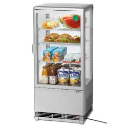 Mini vitrine réfrigérée 78L, argent 700778G Bartscher