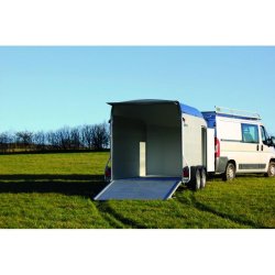 Remorque fourgon en aluminium avec porte latérale DEBON C700 ROADSTER - PTAC 2600 Kg - 376x179xH200 cm - Référence FOURGON_C700 ALU