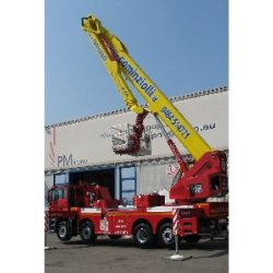 Eagle 6035 camion nacelle - Oil & Steel France - 60m de hauteur de travail (280 kg - 500 kg) - grande stabilité et précision