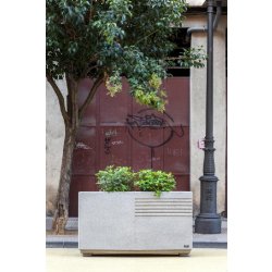 Jardinière Fuat en Béton Rectangulaire ou Carrée - Couleurs Blanc / Gris / Ocre / Finition petra 1