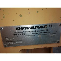 Rouleau vibrant Dynapac CC102 - largeur 1000 mm - 2350 kg - Année 2009 - 900h - Distribution neuve