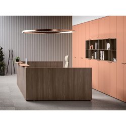 Banque d'accueil personnalisable OUTLINE - configurations variées et design moderne