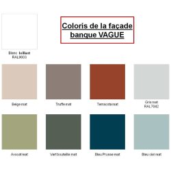 Banque d'accueil contemporaine VAGUE - Design organique et finitions personnalisables