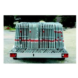 Remorque porte-barrières ECIM - Adaptée pour barrières de ville 2m et 2,5m, PTAC 750 kg, châssis galvanisé