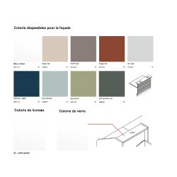 Comptoir d'accueil 3 personnes WAVE - MDD - 253, Bleu foncé mat