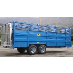 Bétaillère série II métallique 1 et 2 essieux - JP Construction - Type: BET30 II à BET1200 II - Fond ouvrant intégral et suspension hydropneumatique - Plancher aluminium TOPGRIP